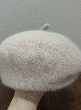 韩版纯色毛呢简约贝雷帽子女秋冬季甜美复古百搭显脸小画家蓓蕾帽