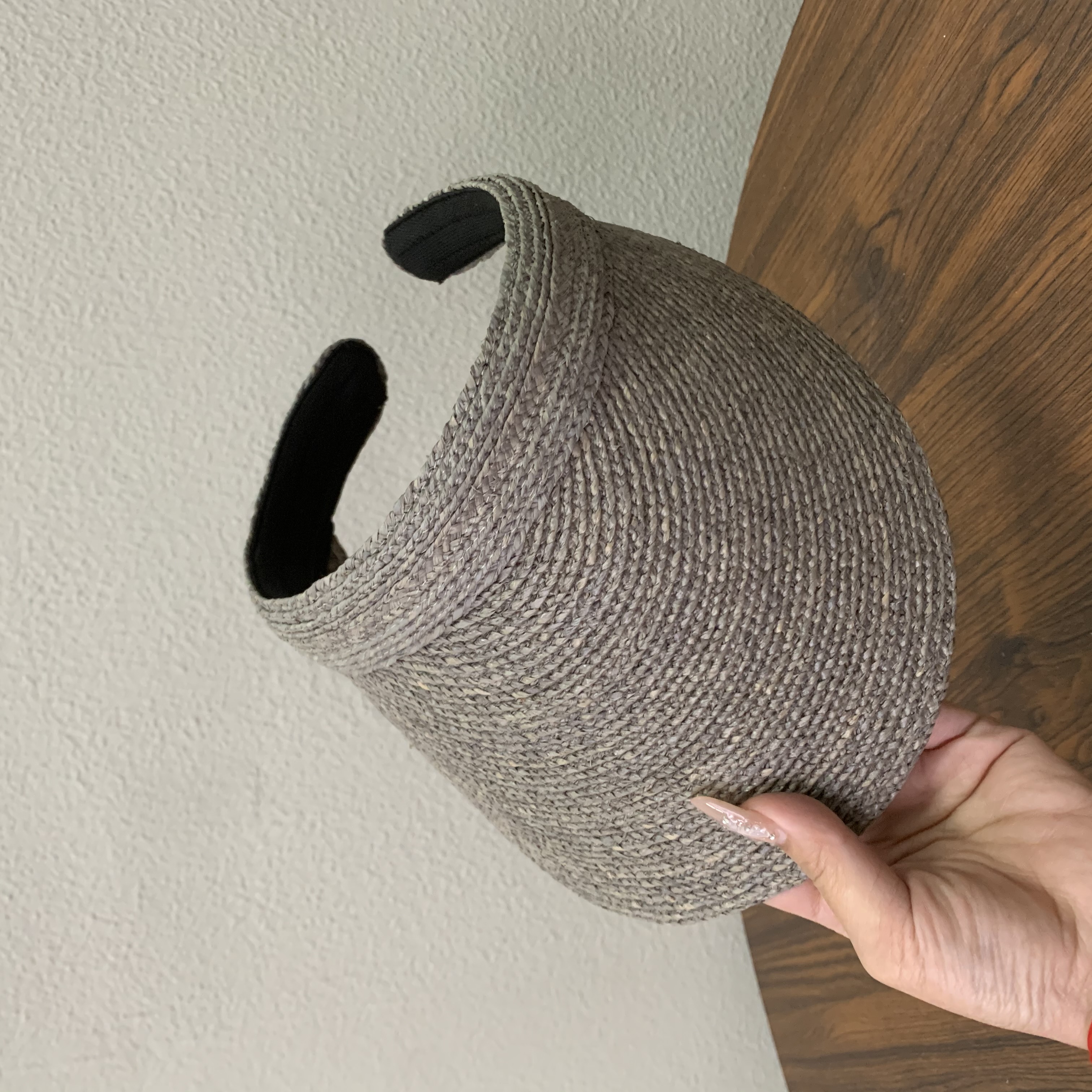 新款韩版夏季大檐空顶遮阳帽拉菲草发箍式百搭休闲空顶沙滩草帽