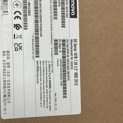 4XB7A74942 Lenovo ThinkSystemDE Series18TB 7.2K 3.5 HDD 2U12