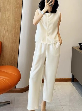 C3379分开拍丝羊毛马夹+九分裤 原500元 25年终回馈清仓不退不换