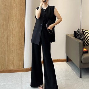 C2801二色松紧醋酸长裤 25年终回馈清仓不退不换 原450元