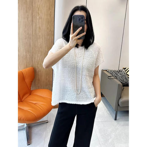 C3412真丝褶皱上衣 原550元 25年回馈清仓不退不换