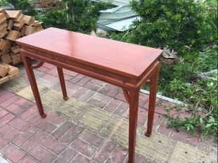 缅甸花梨学名大果紫檀，玄关案桌尺寸103*37*80