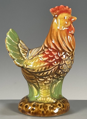 古董瓷器文玩老货杂项捡漏收藏  创汇时期石湾窑公鸡摆件