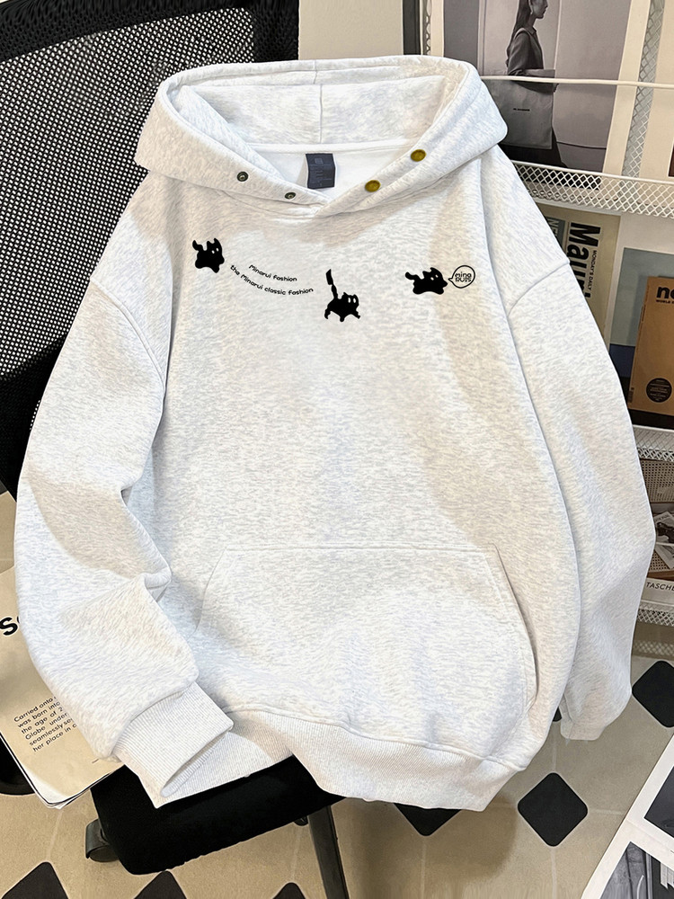 American trendy brand heavy fleece thickened hooded sweatshirt me