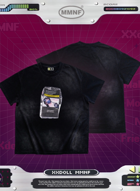 玩偶「黑天使烟盒」水洗T恤 正版联名 xxDoll限量系列