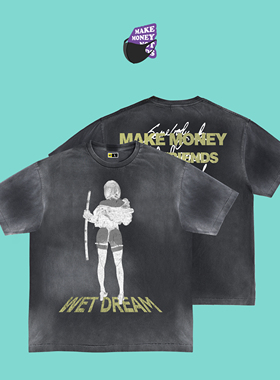 玩偶「夜幕初号机」水洗T恤复古做旧工艺 xxDoll官方正版MMNF联名