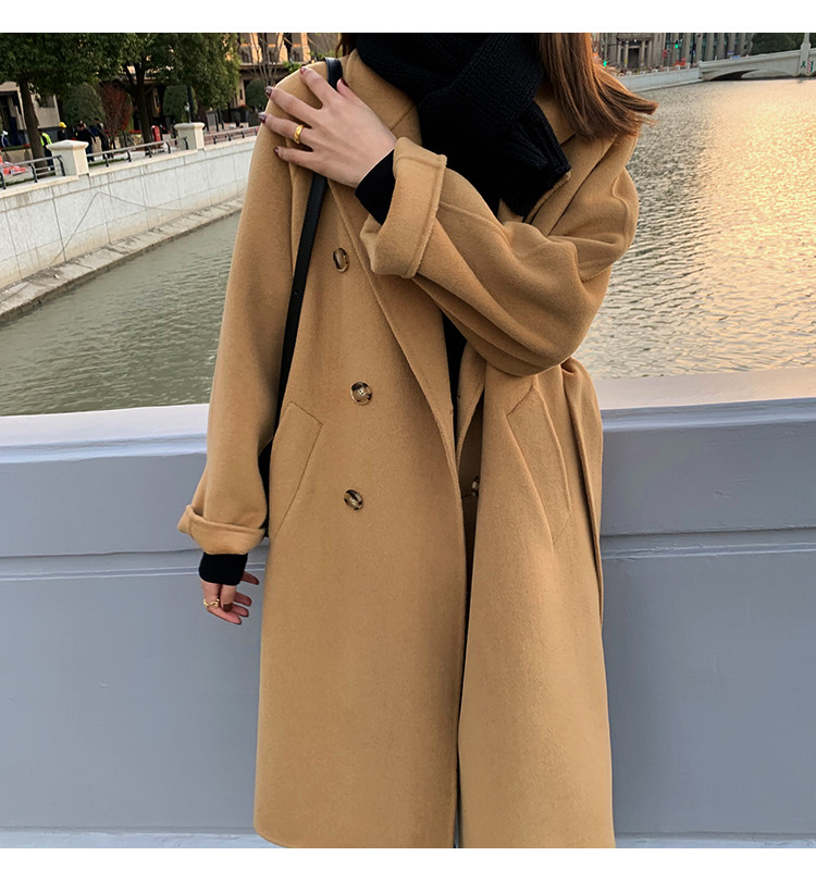 小个子双面羊绒大衣女2024秋冬季灰色赫本风毛呢外套,女装/女士精品,毛呢外套,淘宝优惠券,粉丝福利购,淘宝优惠卷