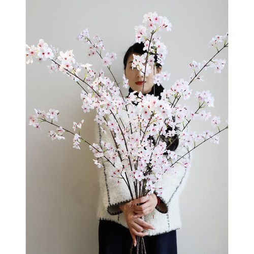 高仿真樱花桃花仿真绢花假花插花