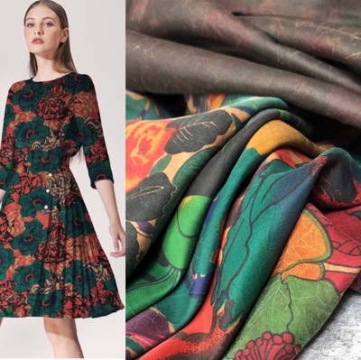 0顺德莨绸龟纹零头清仓布料面料