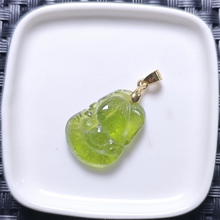 巴西天然红黄蓝绿碧玺吊坠如意树叶葫芦桃子项坠 48小时鉴赏 新款