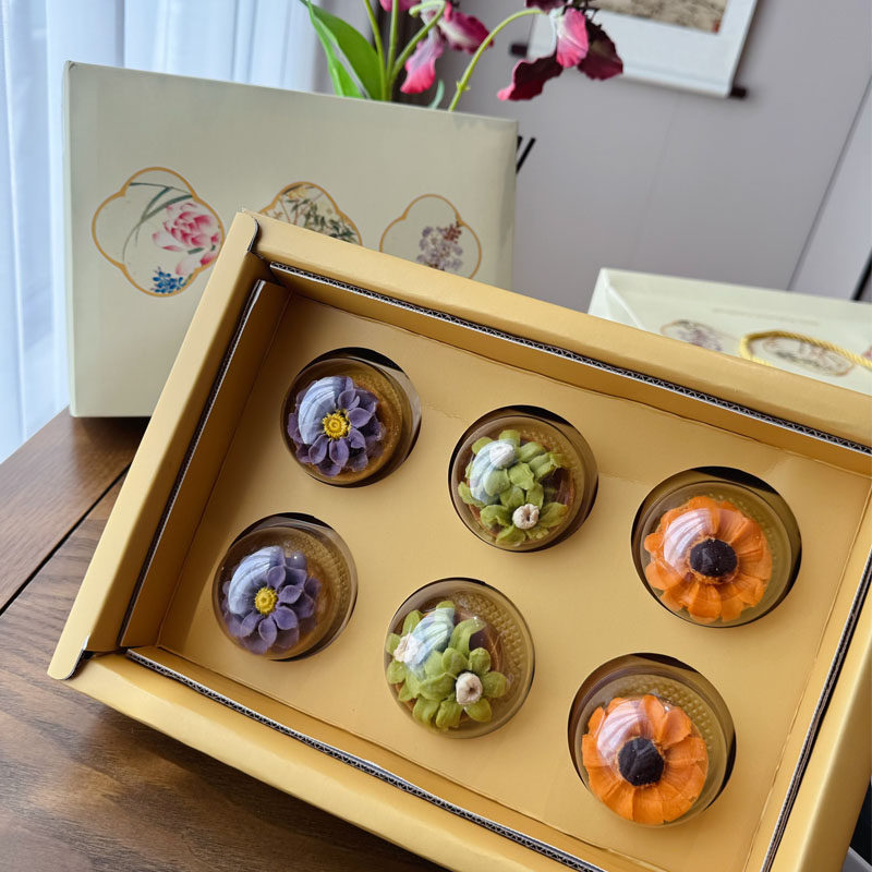 繁花似锦中秋月饼国潮宫廷凤梨酥系列多口味礼盒送礼企业团购定制