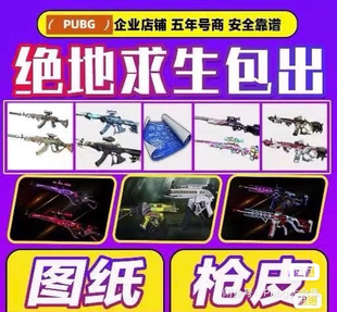 pubg绝地求生包枪皮图纸异色满级成长武器聚合物