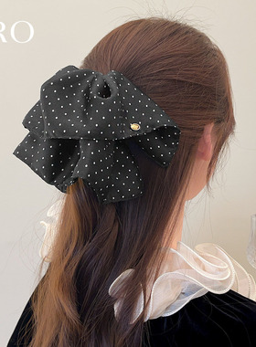 黑色波点抓夹女款头花头饰发饰2026新款后脑勺发夹高级感独特漂亮