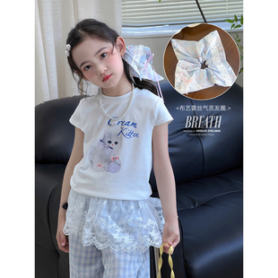 兒童方巾大腸發(fā)圈小女孩扎馬尾發(fā)繩丸子頭頭飾 女童發(fā)飾2025新款