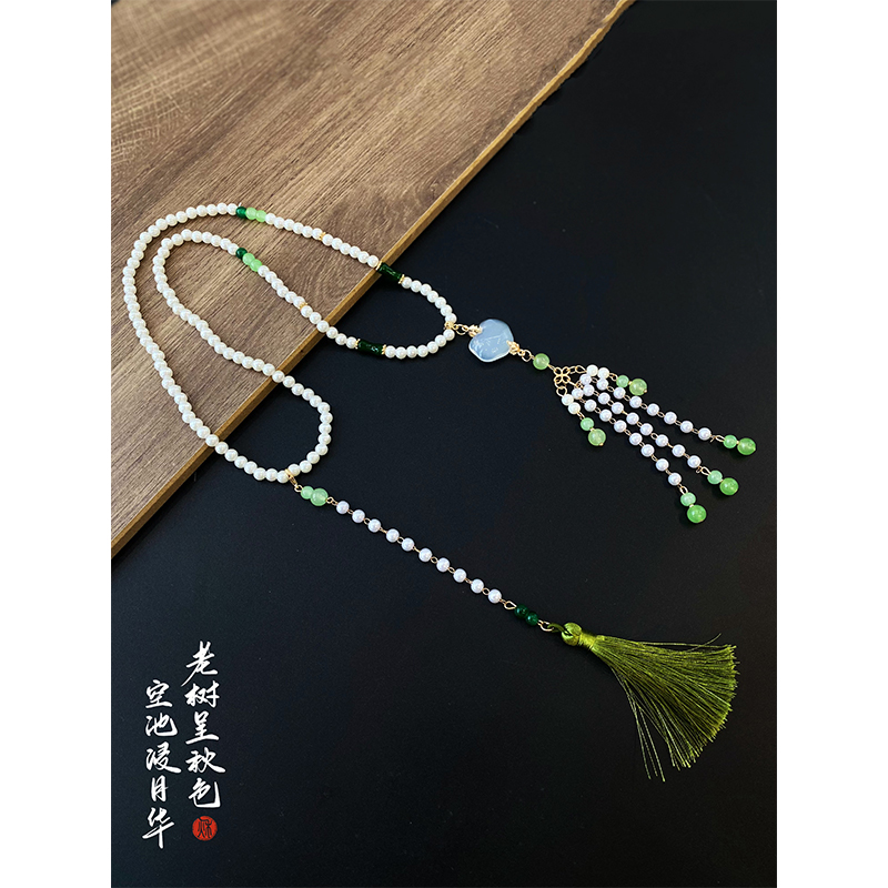 汉服项链女童古风软璎珞项圈中国风汉服马面裙配饰明制吉祥锁吊坠