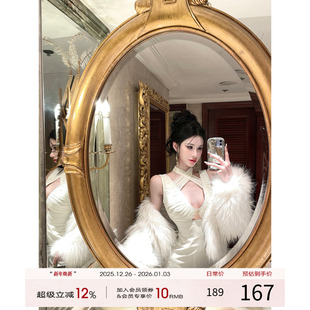 性感镂空包臀裙高级裙子 新款 灰尘邓邓 御姐感连衣裙女2025冬季