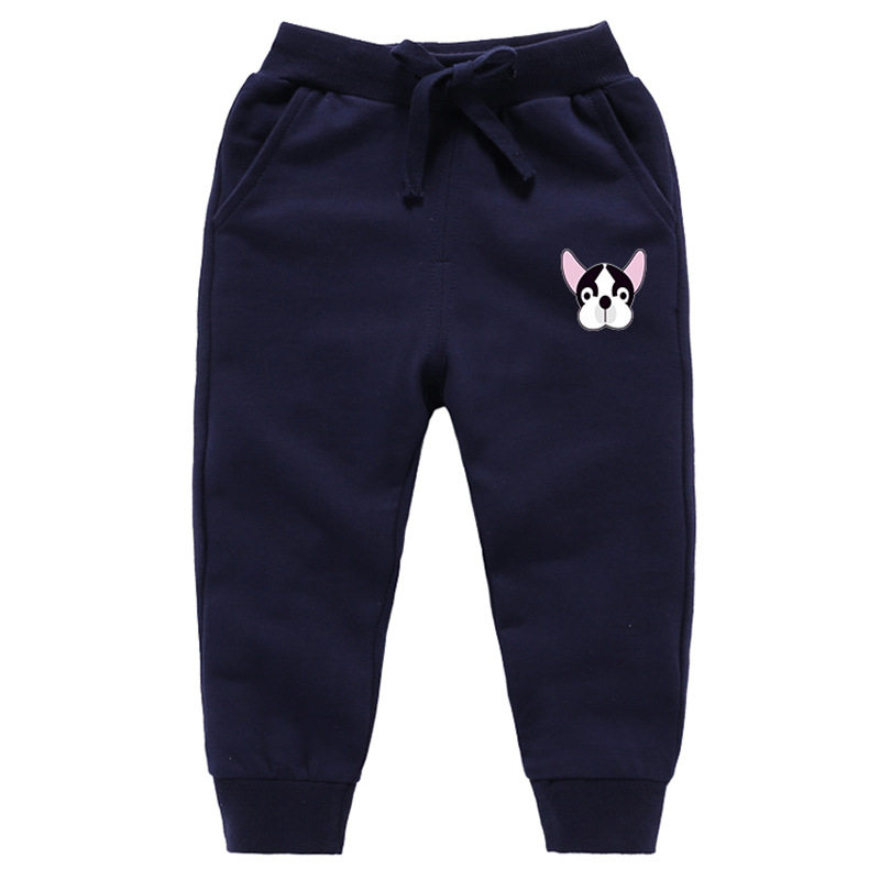 童装男童女童春季秋季新款宝宝长裤儿童纯棉收口卫裤潮童黑白狗狗