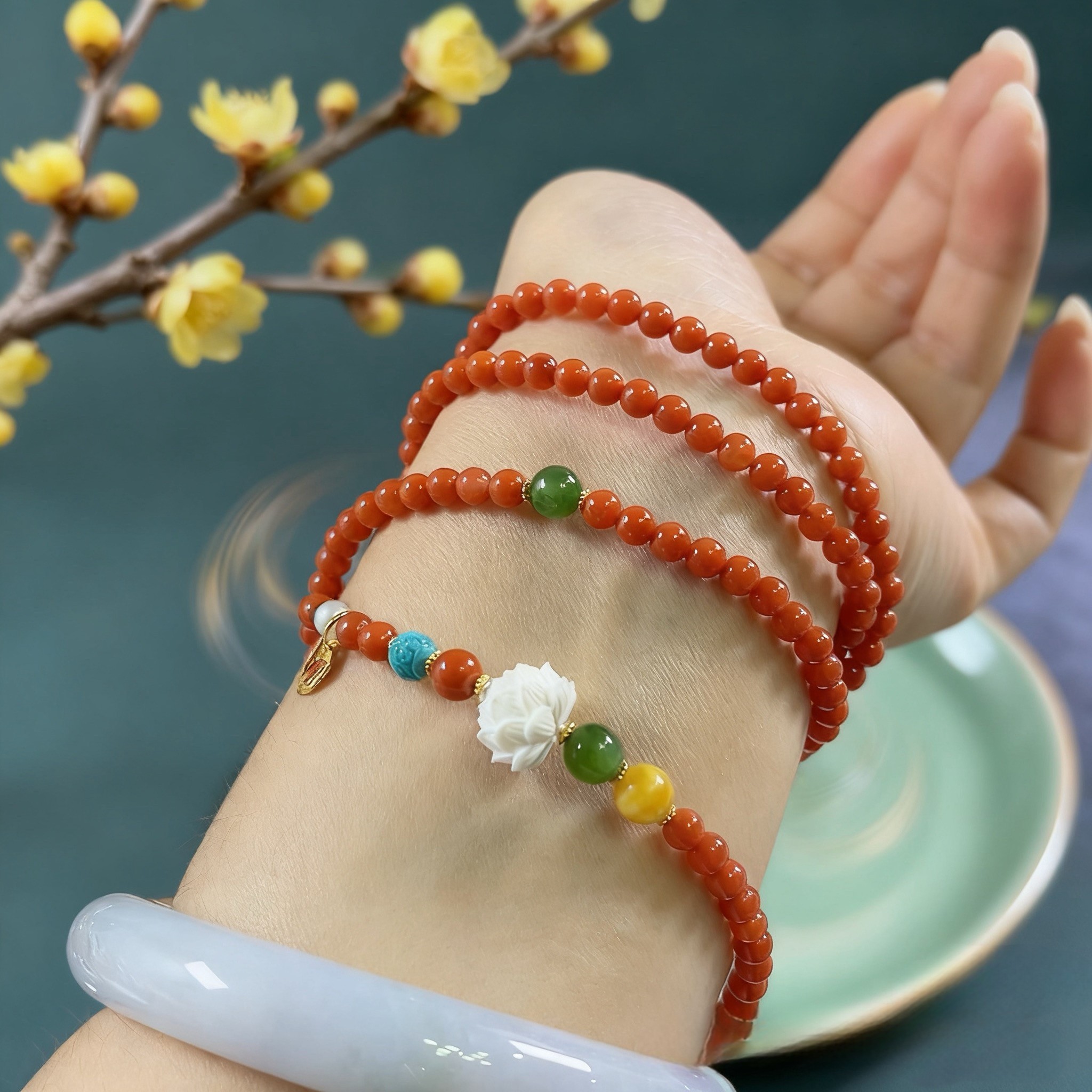 高品质川料南红手链项链多圈满色满肉樱桃红国风高级感文玩女,饰品/流行首饰/时尚饰品新,手饰/手串,淘宝优惠券,粉丝福利购,淘宝优惠卷