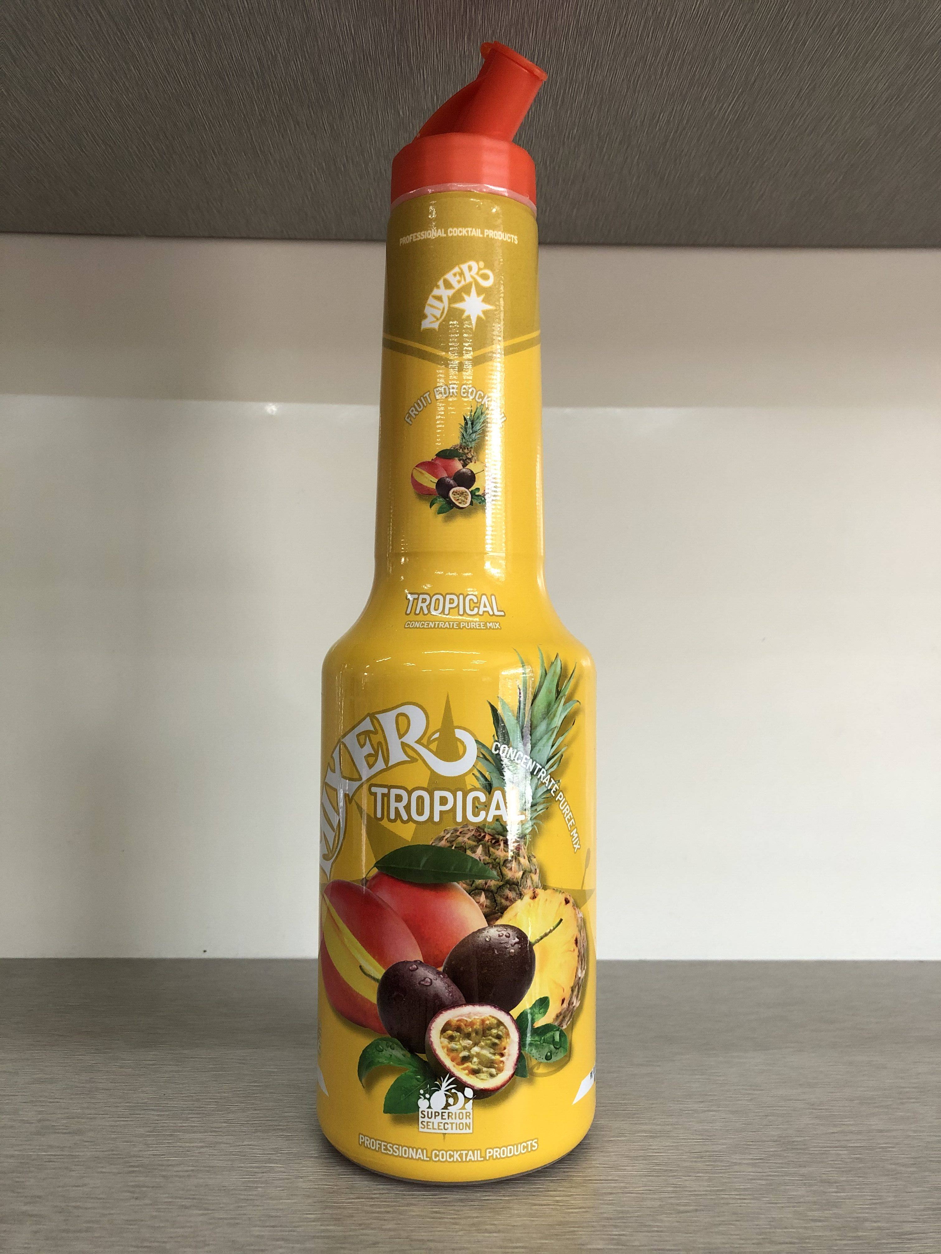 蜜莎MIXER什锦热带水果果酱浓缩果浆1L冲饮咖啡奶茶冰沙奶昔原料