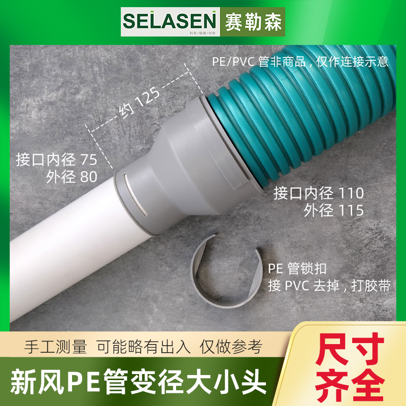 纯新料赛勒森变径直接头75到200