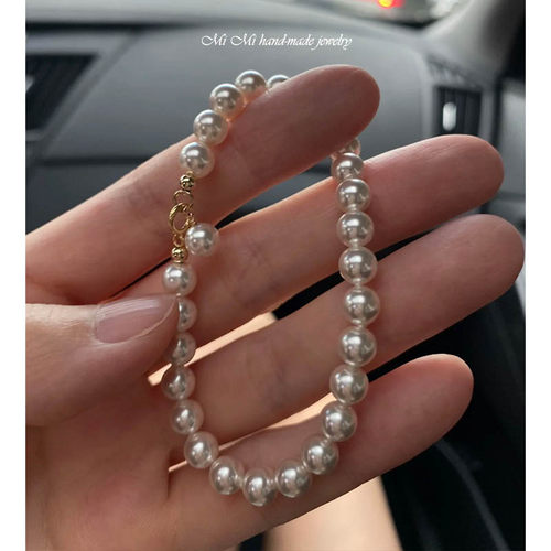 女施家珍珠手链时尚百搭