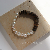MIMI原创奇楠沉香天然淡水巴洛克珍珠手链手镯高级感手串设计师款