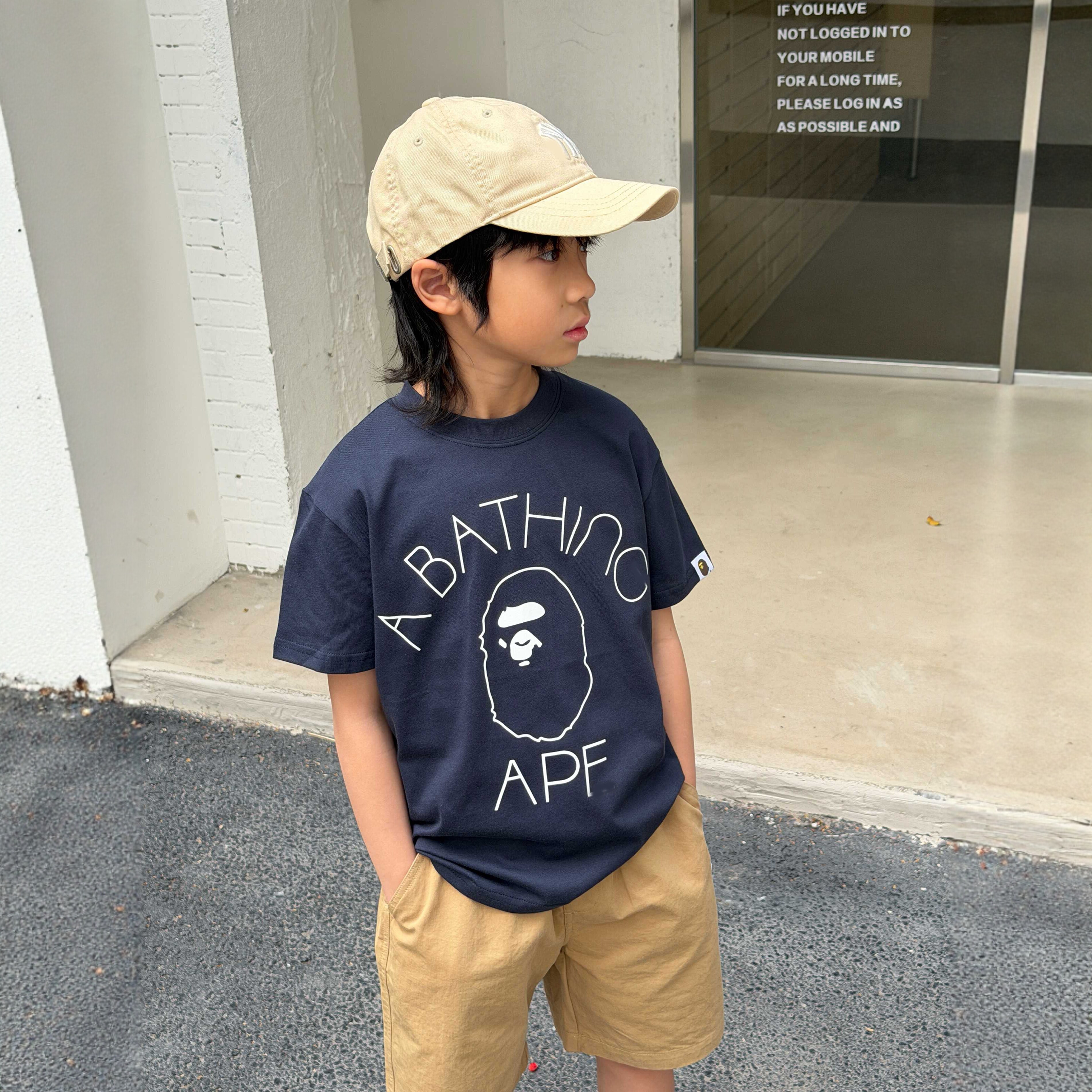 男童短袖t恤2026夏装新款潮洋气大童中小童宝宝纯棉简约休闲上衣