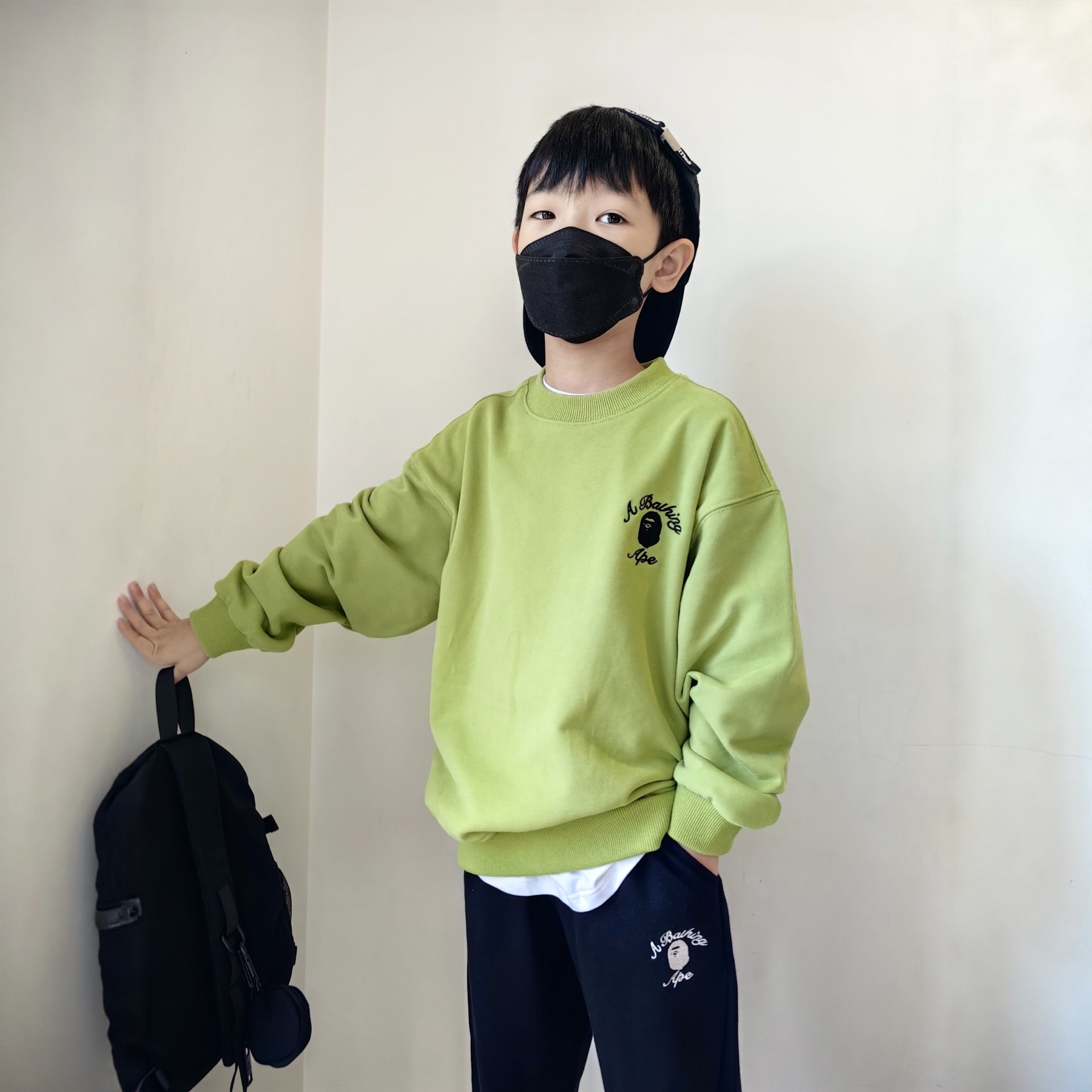 男童卫衣2025冬装新款潮洋气大童中小童宝宝圆领加绒加厚外套上衣