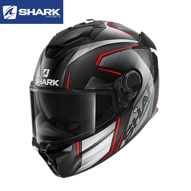 法国鲨鱼SHARK 斯巴达 SPARTAN GT碳纤维头盔摩托车赛车双镜片