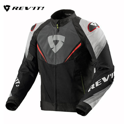 REVIT雷霆3夏季竞速纤维透气夹克摩托车通风骑行服轻薄机车男网眼