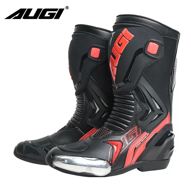 美国 正品 AUGI AR3 RACING BOOTS 摩托车骑行鞋 竞技款 赛车靴