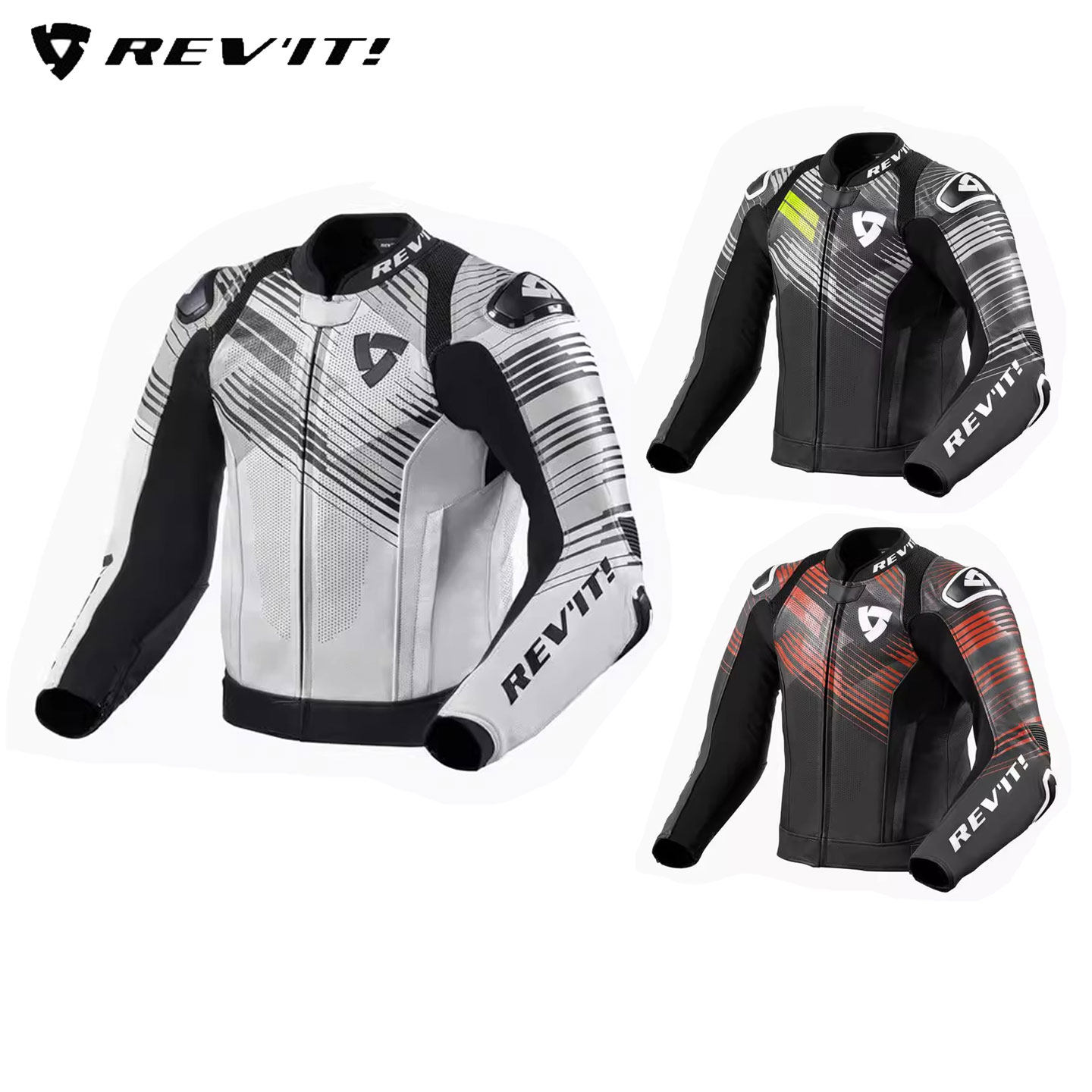 REVIT APEX顶点皮夹克摩托车皮衣男四季防护机车服赛车衣休闲网眼