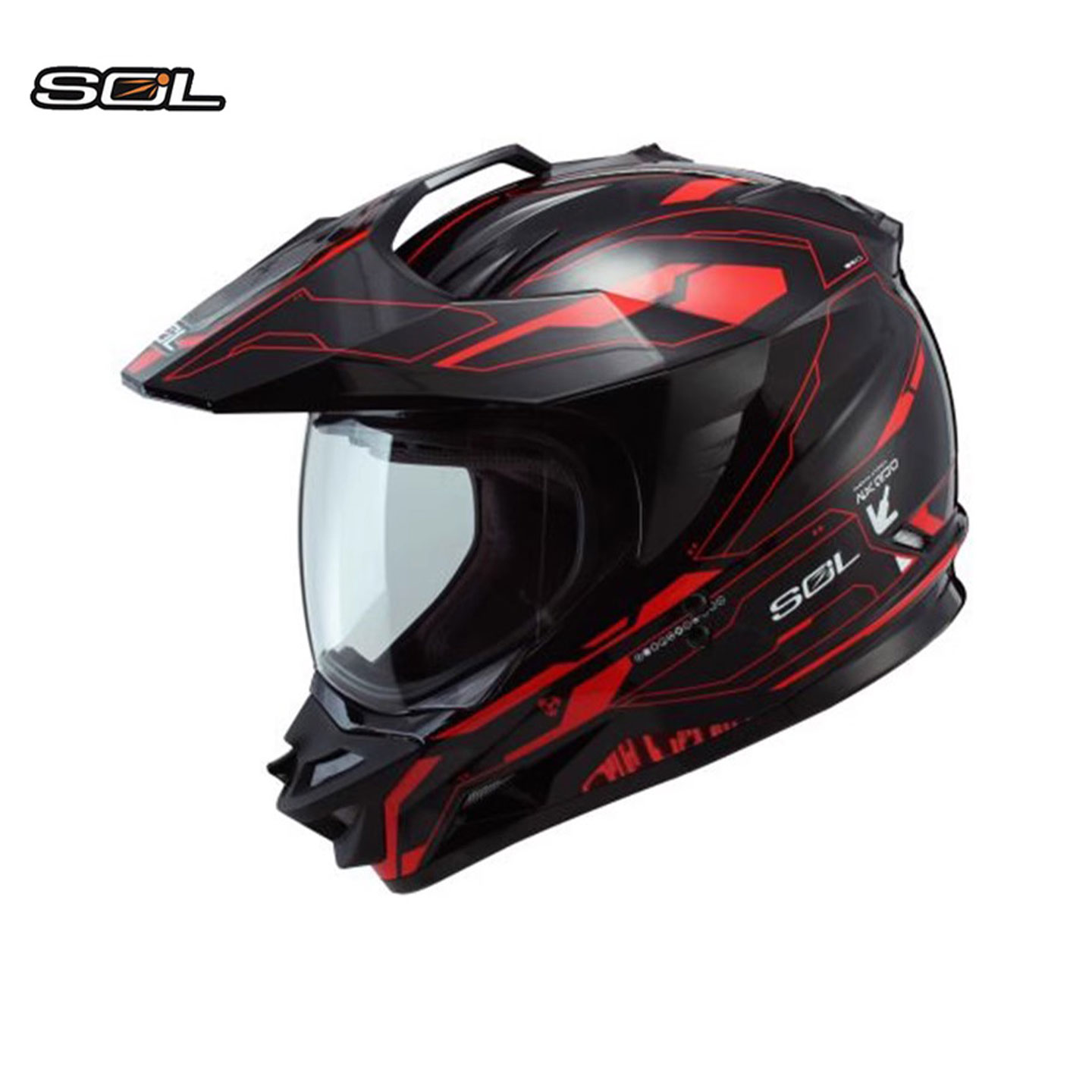 SOL台湾进口机车头盔 摩托车头盔 全盔 越野盔 拉力盔 SS-1 光速