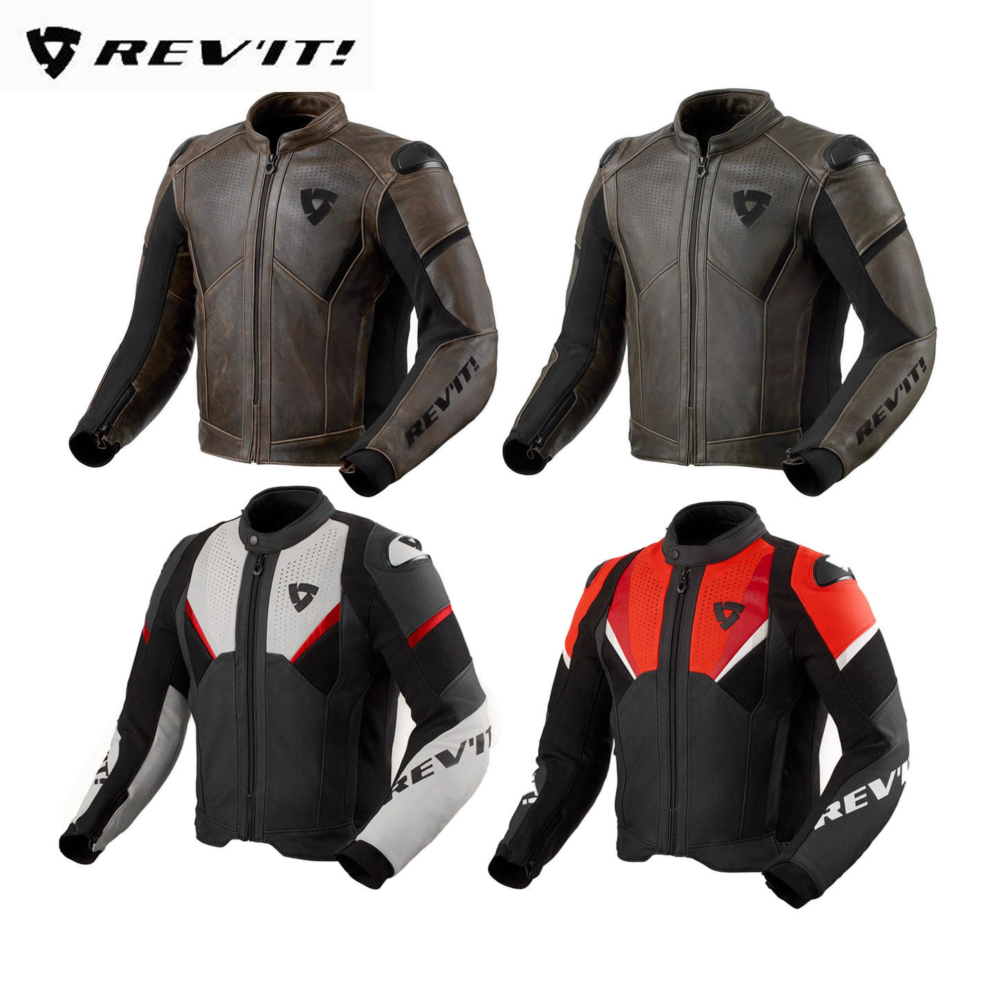 REVIT机车皮夹克摩托车骑行服赛车衣自动化防摔皮衣复古帕拉莱