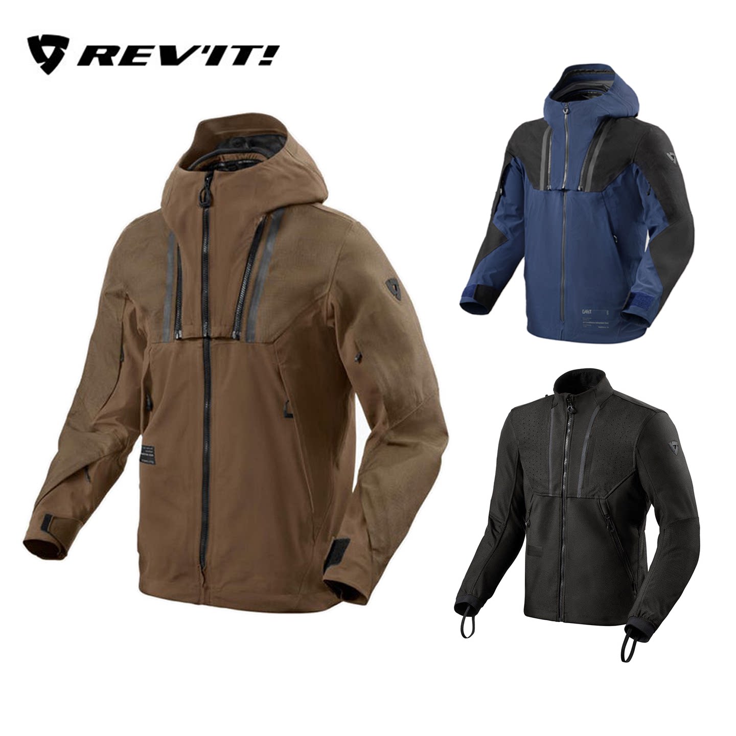 REVIT元素摩托车骑行服黑水越野防摔防风夹克机车服幻觉防水保暖