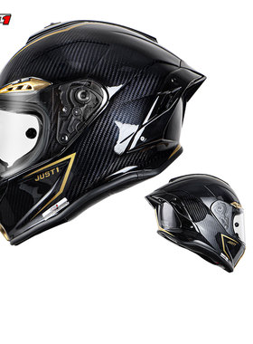 意大利JUST1摩托车头盔四季男女通用机车赛道跑盔碳纤维全盔摩旅