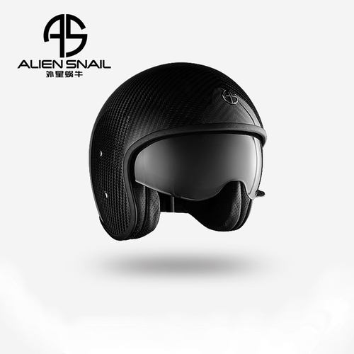 复古摩托车头盔外星蜗牛半盔