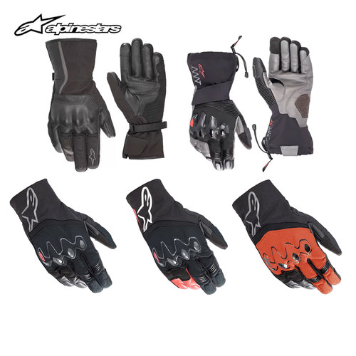 A星W-7保暖手套摩托车骑行手套防水AMT-10摩旅长款加厚男秋冬HYDE