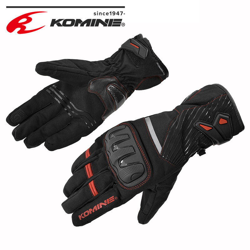 KOMINE 秋冬摩旅加绒保暖防水透气长款摩托骑行装备手套 GK-846