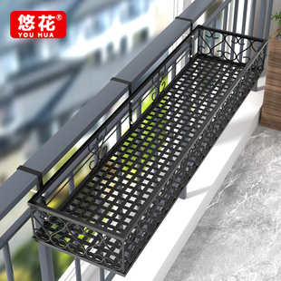 栏杆悬挂阳台花架置物架挂架铁艺窗台花架子室内护栏绿萝多肉花盆