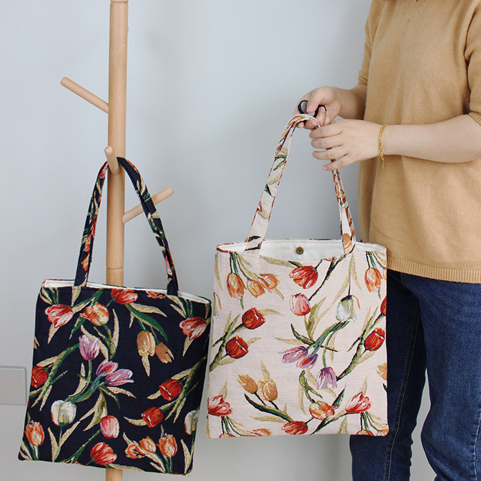 李因乐自制北欧郁金香单肩女包
