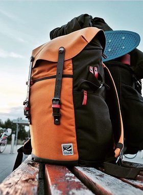 超值促销正品香港Zkin Kampe潮牌真皮单反相机双肩包摄影创意简约