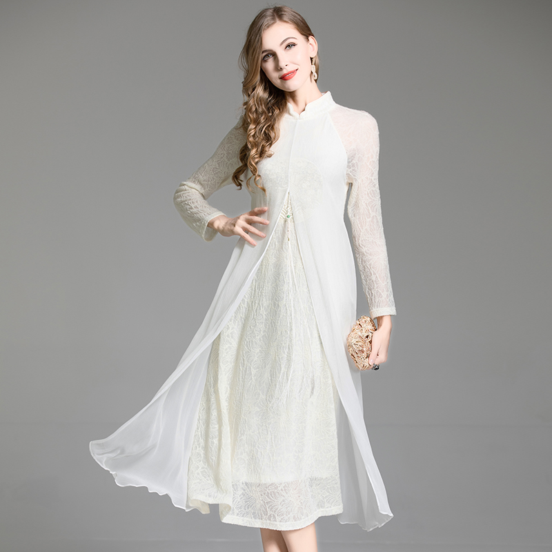 秋装连衣裙秋冬复古改良旗袍裙子