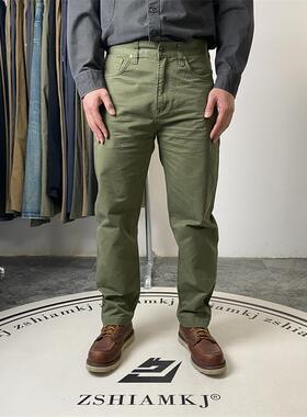 新品男士纯棉简约休闲裤纯色百搭裤子四季长裤男生高腰直筒裤5093