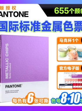 PANTONE彩通潘通色卡金属色票GB1507C国际标准金属色C卡可撕8+10