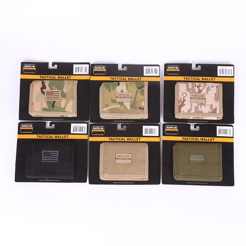 授权代理美国RAPDOM沙漠军绿MC米彩户外卡套证件收纳包三折钱包