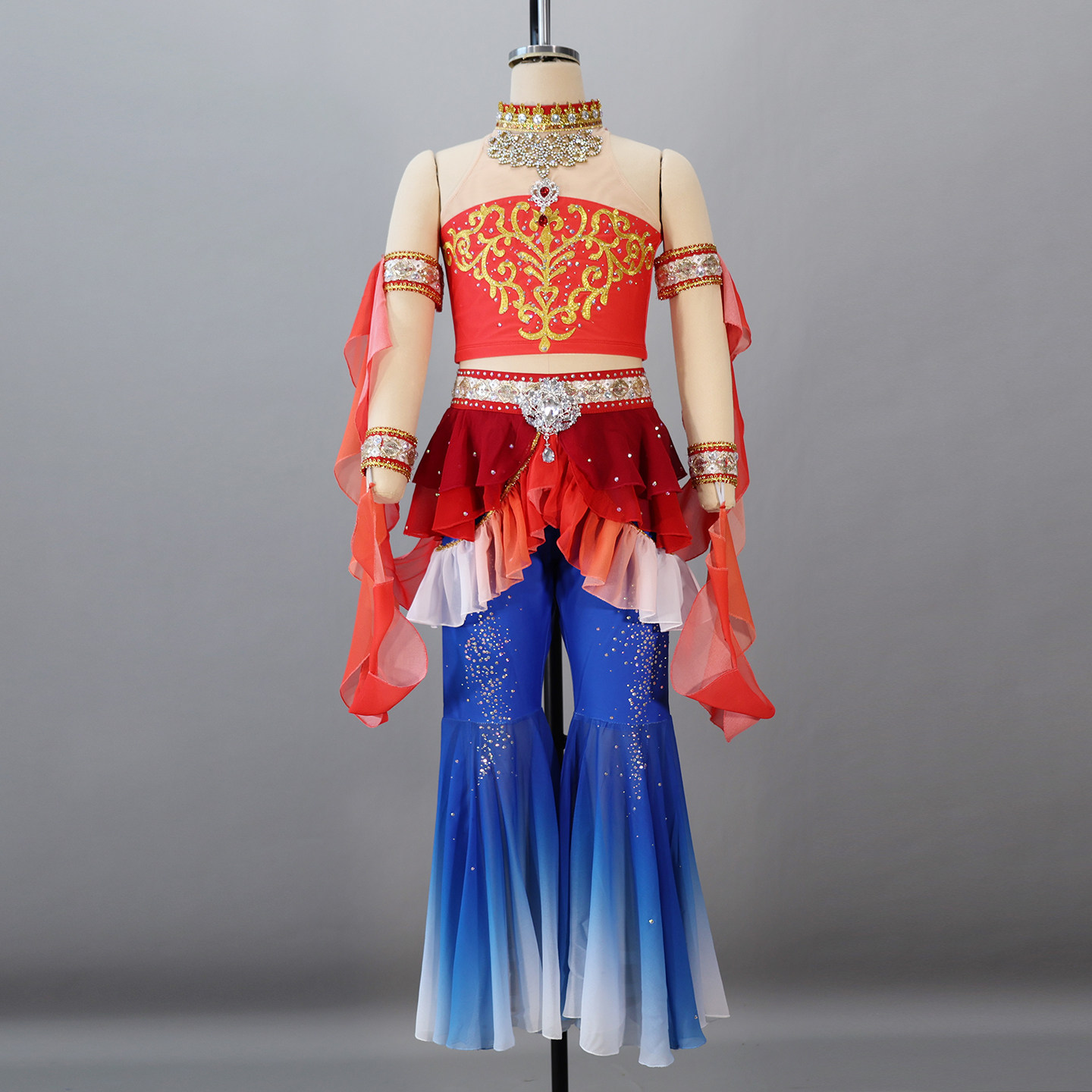 桃李杯少儿敦煌飞天独舞演出服图片