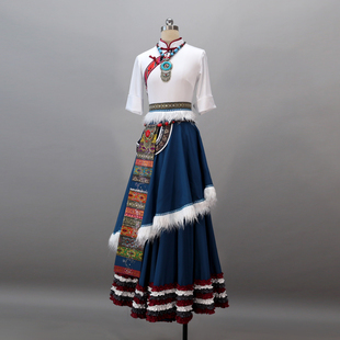 畅想原创民族舞蹈服装藏族独舞剧目服少数民族艺考舞台演出服定制