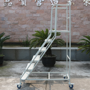 新款兢木新款移动登高梯超市仓库平台车仓储货架取货梯子家用1i.